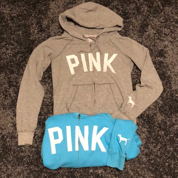 PINK Victoria's Secret Tops - PINK zip of hoodie. *read full post*